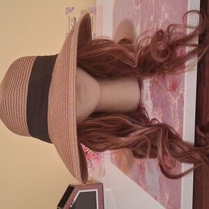 Chic Brown Sun Hat with Black Band